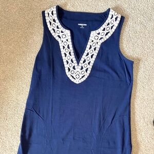 Lands End Navy Swim Coverup